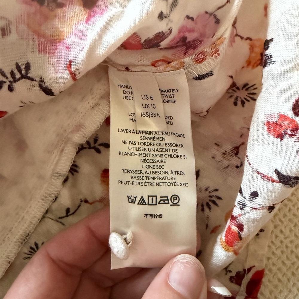 Anthropologie Floral Puff Sleeve Blouse - Picture 9 of 9
